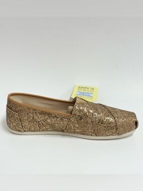 TOMS Women's Classic Canvas, Rose Gold Lace Glitz
